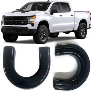 (Extended Version) Tow Hook Covers for Silverado 1500 2007-2026 and GMC Sierra 1500 2007-2019, Front Hitch Cover Compatible with Silverado 1500 Accessories, Not fit Verticle Tow Hooks (Black)