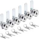 Uenhoy 6 Pack Cam Locks, Keyed Alike - 3/4" (20mm) Set for Drawers, Mailbox, Tool Box, RV, File Cabinet Locks with Keys (3/4 Inch)