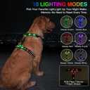 hamraba Light Up Dog Harness, No Pull Led Dog Harness with 10 Lighting Modes for Night Walking, Rechargeable Lighted Safety Vest for Medium Large DogsAdjustable Soft Nylon-Like Material (XL)