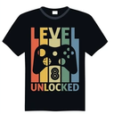 Level 8 Unlocked Funny Video Gamer 8th Birthday Gift T-Shirt M