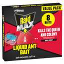 Raid Max Liquid Ant Bait; Kills Ants Where They Breed, for Indoor and Outdoor Use; 8 Bait Stations