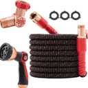 Pocket Hose Ballistic 75 FT Expandable Garden Hose w/Pocket Pivot Swivel Connector, Anti-Burst Sleeve Reinforced with Bulletproof Fiber, Lightweight, No-Kink, Compact, UV-Protected, AS SEEN ON TV