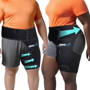 5 in 1 Hip Brace for Women Men Sciatica Pain Relief Devices - Adjustable Groin, Hip Flexor Compression Wrap for Comfortable Thigh, Hamstring & Sciatic Nerve Support, Improved Mobility & Recovery, Left Leg/ L-XL
