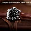 OTTOODY Alligator Grain Leather Watch Bands, Quick Release Top Grain Leather Watch Straps for Men & Women - Choice of Color & Width 18mm, 20mm, 21mm or 22mm, Wristband for Watch & Smartwatch
