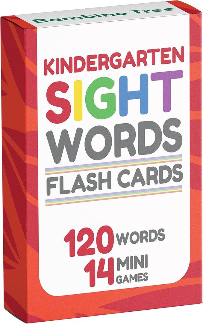 Sight Words Flash Cards Kindergarten - 120 High Frequency Words from Dolch's and Fry's Lists for 4-6 Years