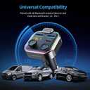 UNBREAKcable Bluetooth FM Transmitter for Car, PD 38W Fast Charging, Wireless Bluetooth FM Radio Adapter, Car Kit with Hands-Free Calls, HiFi Bass Boost MP3 Music Player Support USB Drive