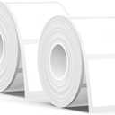 SUPVAN T50M Series Label Maker Tape, 2 Rolls 1.57'' 1.18'' (40mm 30mm) 250 Labels/Roll Genuine Laminated Thermal Label Tape, Waterproof Oilproof Highly Adhesive Auto Detect Labels, Black on White