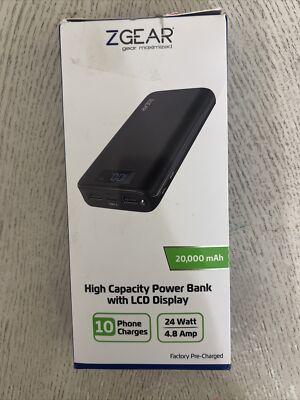 ZGEAR High Capacity Power Bank With Led Display 20,000 mAh