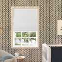 Sun Zero Preble Textured Total Blackout Cordless Roman Shade, 35" x 64", White