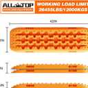 ALL-TOP Recovery Traction Boards, 2PCS & Mounting Kit, Reinforced Off Road Bendable Tire Friction Tracks (3rd Gen,Orange)