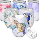 THILY Tumbler Stainless Steel Insulated Stemless Glass with Lid and Straw, Cute Travel Cup Keep Cold for Coffee, Cocktails, Special Collection, Sea Turtle (12 Ounces)