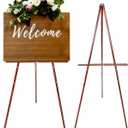 Conda 63" Wooden Tripod Artist Display Easel with Tray, A-Frame Adjustable Easel Stand for Wedding Sign, Foldable Easels for Painting Canvas, Display & Posters