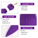 Purple Braiding Hair Pre Stretched 22Inch Synthetic Hair Extensions | Long Straight Crochet Hair,for Stage Party Halloween Costume Cosplay,90g/Pack,Minimal Shedding,Skin-friendly,Soft,4 Packs