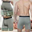 Ultra Soft Micro Modal Boxer Briefs Mens, Breathable Underwear for Men with Fly Opening, 4 Pack