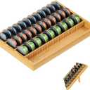 Bamboo Coffee Pod Storage Holder for Drawer Coffee Pods Organizer for Counter, Compatible with Capsules for Kitchen Coffee Station (Bamboo)