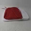 Topotdor Outdoor Chair Cushions for Patio Furniture, Waterproof Patio Chair Cushions Set of 2, Indoor/Outdoor Round Corner Chair Seat Cushion with Ties, 18"x18"x3"