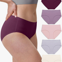 Neione Women's Cotton Underwear No Show Hipster Panties with Seamless Look No Panty Lines Size L
