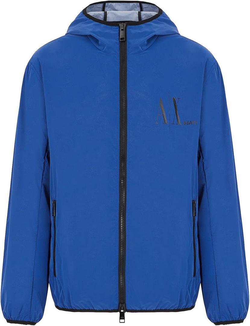 Armani Exchange Men's Ax Beats Zip Up Nylon Jacket, XL