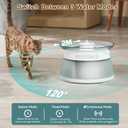 Glass Smart Cat Water Fountain,Filterless Pet Water Fountain No Filter,Ultra Silent Cat Fountains,Separation Design