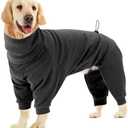 Dotoner Pullover Dog Sweater with Leash Hole - High Collar Cold Weather Vest for Large Dogs - Indoor & Outdoor Use, XXXL