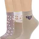 COTTON DAY Women's Soft Combed Cotton Socks Seamless Toe Black White Navy