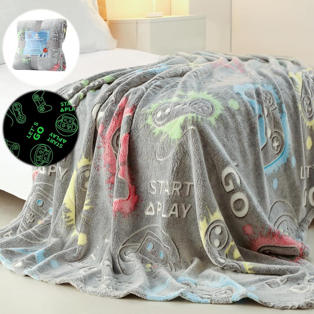 Blanket Game Controller Gifts for Boys,Soft Kids Throw Gamer Blanket, 50*60"