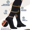 Pembrook 3 Pairs Copper Compression Socks Men 20-30 mmHg, Running Athletic Cycling Hiking Support Socks, Black (Dark Gray Accents)/GhBlk/3