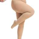 Plus Size Compression Tights for Women 15-20 mmHg with Closed Toe - Womens Graduated Compression Pantyhose for Swelling, Sclerotherapy, Pregnancy Circulation - Beige, 5X-Large