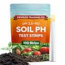 5 x Soil pH Paper Test Kit  50 Tester Strips (3.5-9 Range)  Use for Testing Garden Home Lawn Grass Vegetable Gardening Dirt Yard Compost Outdoor and Indoor Plants, Green