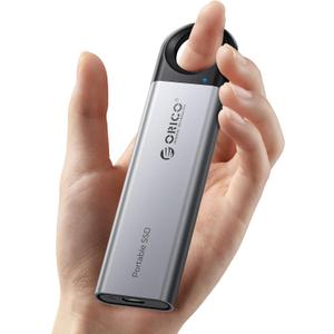 ORICO 1TB External SSD Up to 1050MB/s, Hanging Hole Design Portable Solid State Drive, USB C&A 2 in 1 Cable, Reliable Storage for Type-C Smartphone, Tablets, Laptops - C10
