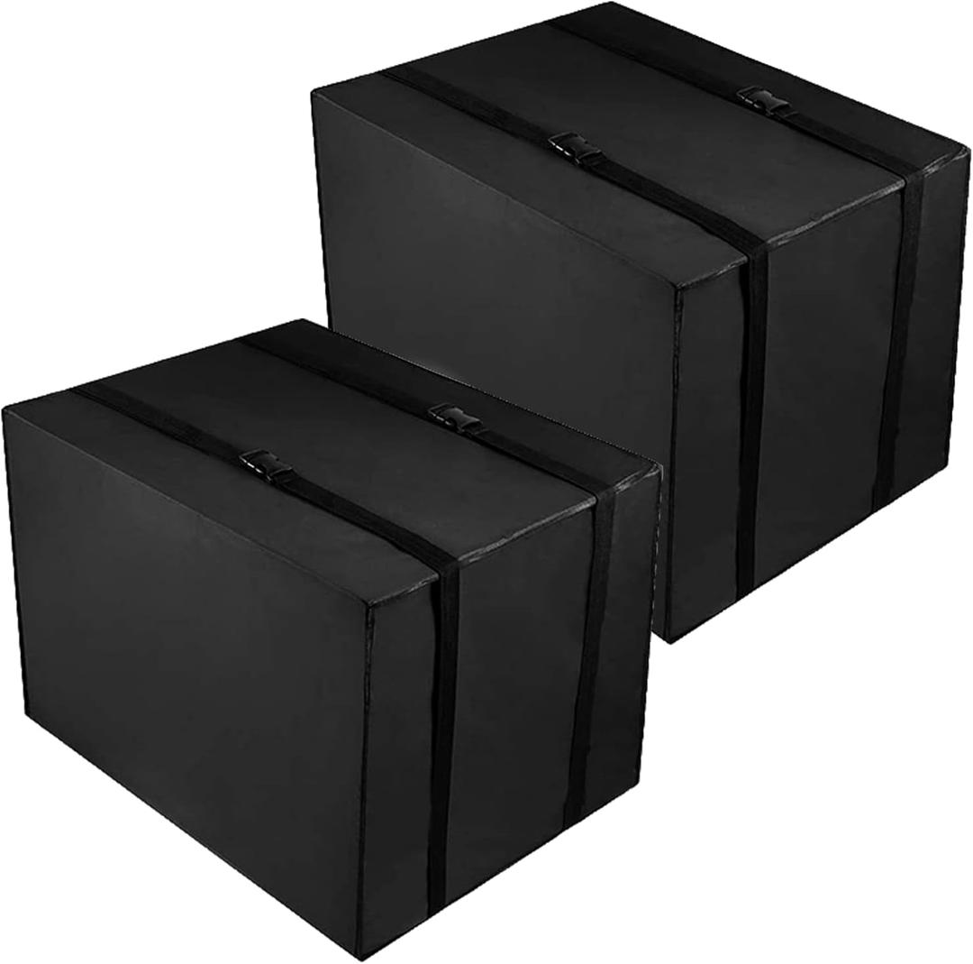 2 Pack Window AC Cover Winter Insulated Air Conditioner Cover for Outside Units Waterproof Snowproof 600D Oxford Protection AC Unit for Outside with Adjustable Straps, 21" W x 16" D x 15" H