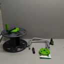 Water Hose Reel Cart, Holds 60-80 Ft of 5/8 Inch Hose, Green Wall Mounted Garden Hose Cart, Portable Hose Reel for Convenient Storage and Watering