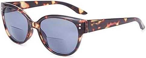 EYEGUARD Bifocal Reading Sunglasses UV400 Protection Readers for Women Comfortable Stylish Reading glasses (Tortoise +2.50)