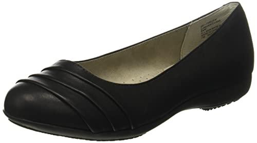CLIFFS BY WHITE MOUNTAIN Clara Women's Ballet Flat, Black/Burnished/Smooth, 9.5 W