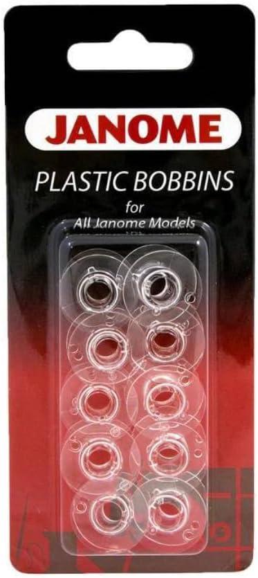 Janome 10-Pack Plastic Bobbins for All Janome Models - Top and Front Load