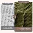 Olive Green Throw Blanket 50 x60 Inches, Soft Plush 330GSM Flannel Fleece Blanket, Cozy Lightweight Warm Decorative Blanket for Couch Sofa Bed, All Season Use