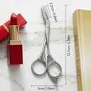 Eyebrow Trimmer Scissor with Comb, Eyebrow Scissors for Women, Stainless Steel Precision Eyebrow Cutter, for Women and Men (Black)