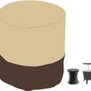 Patio Cool Bar Side Table Cover for Keter 7.5 Gallon Cool Bar Waterproof Patio Cooler Bar End Table Cover for small Outdoor Side Tables (Round, 21" Dia x 23" H), Beige