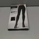 RubyRunk Fleece Lined Tights for Women, Warm Pantyhose leggings Women, Thermal Opaque Tights for Winter (Black)