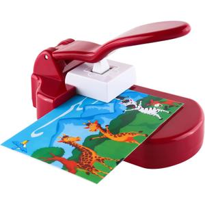 CYFUN DESIGN Jigsaw Puzzle Maker Jigsaw Puzzle Making Machine with 10 Adhedive Foams Picture Photo Cutter Jigsaw Puzzle Making Machine for 4x6 Puzzles DIY Paper Cutter Craft Handmade Puzzle Puncher (Red)