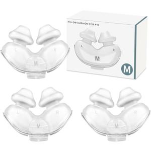 3 Pack Replacement Nasal Pillow Cushion for ResMed Airfit P10, Medium, Compatiable with Orignal Airfit P10 Frame, Replacement Nasal Pillow CPAP Mask Cushion, Soft & Durable