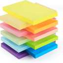 Sticky Notes Large 1000 Sheets,3 x 5'' Self-Stick Note Pads,Bright Colorful Sticky Notes 76x127mm,Super Sticking Memo Pads Clean Removal,Easy to Post Sticky Pads for Office Home School,10 Pack