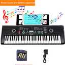 Keyboard Piano 61 Key Music Electric Piano For Kids Beginner W/Dual Speaker Microphone Portable Digital Piano Birthday Christmas Gifts