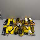 Heavy Duty Adjustable Car Tie Down Kit with Snap Hooks -Break Strength 10,000 lbs-Working Load 3333 lbs-Bonus Includes 4 Pack 36" Axle Straps with D-Ring(Yellow)