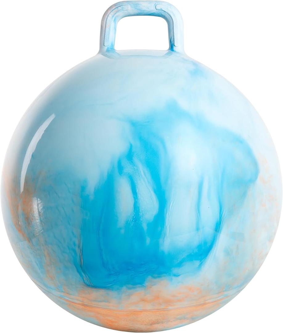 U&C Planet Hopper Ball,18 Inche Bouncy Ball with Handle for Kids Age 3-6, Clouds Hoppity Hop Sit and Bounce Jumping Ball with Pump & Gift Box, Great Birthday Gifts for Boys Girls, Size: 18 in (Ages: 3-6)