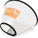 2Pcs Adjustable Dog Recovery Cone, Plastic E-Collar for Cats and Dogs After Surgery, Elizabethan Collar to Prevent Licking and Biting Wounds, for Large Medium Small Pets (White, L)