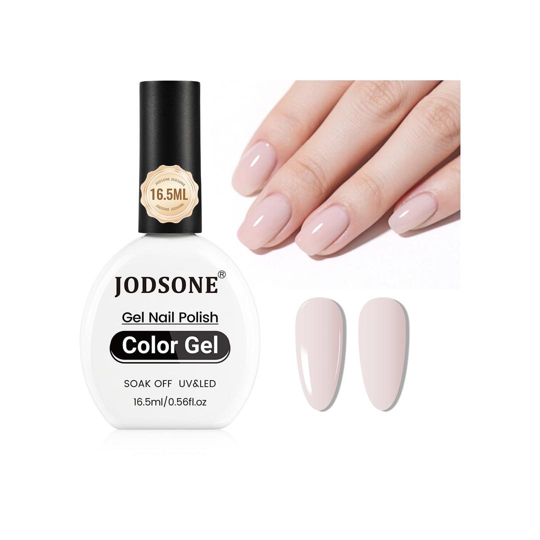 5 x JODSONE Professional 16.5ml Light Nude Soak Off Gel Polish U V Cured Nail Lacquer for Salon Quality Manicures at Home Chip Resistant Long Lasting Nail Art Polish