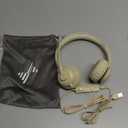 USB Headset with Microphone for PC, On-Ear Computer Laptop Headphones with Noise Cancelling Mic in-line Control for Home Office Online Class Zoom (USB+3.5mm, Apricot)