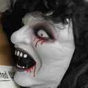 Haunted Hill Farm 4.3-Ft Animatronic Scary Demon Widow Door Greeter with Touch Activated Lights and Sound, Battery-Operated Indoor or Covered Outdoor Halloween Decoration