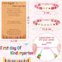 4 x Back to School Supplies, First Day of Kindergarten Bracelet, Back to School Bracelet Mommy and Me, Prek Matching Wish Bracelets Set, Adjustable Bracelet for Boys Girls Gifts Stuff Bulk
